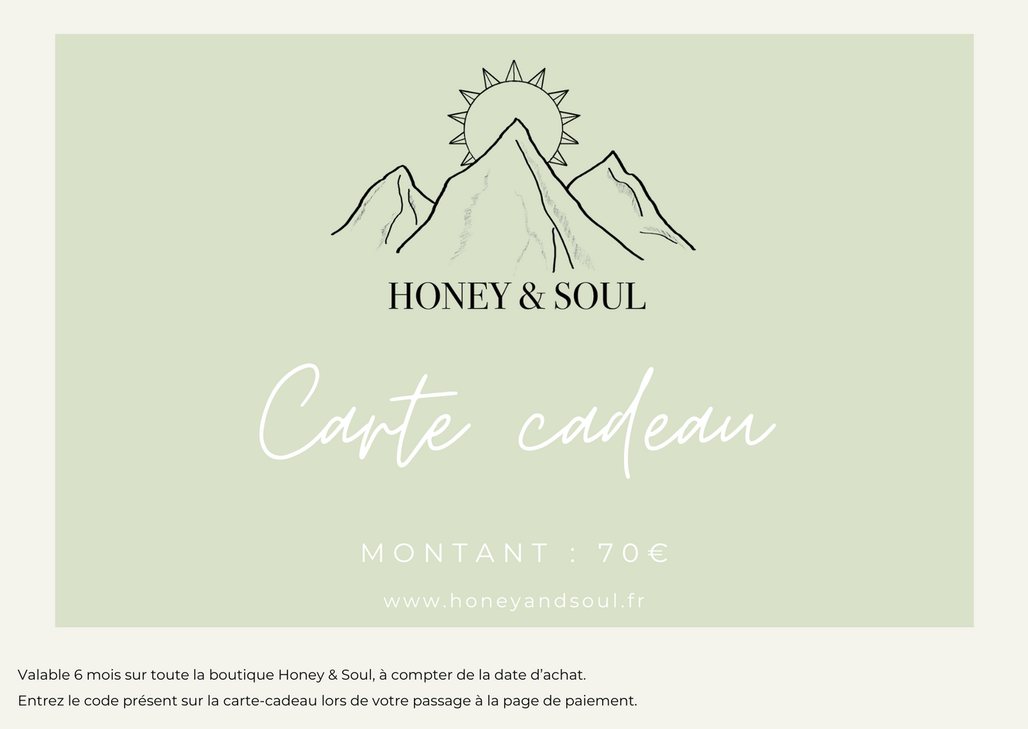 Carte cadeau Honey Decoration