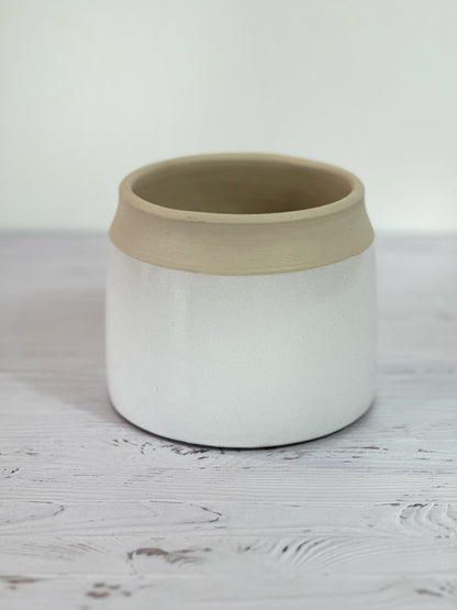 Cache-pot Cobi – Beige & Vert Sauge