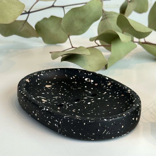 Porte-savon Terrazzo noir