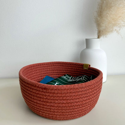 Panier Soga rond terracotta