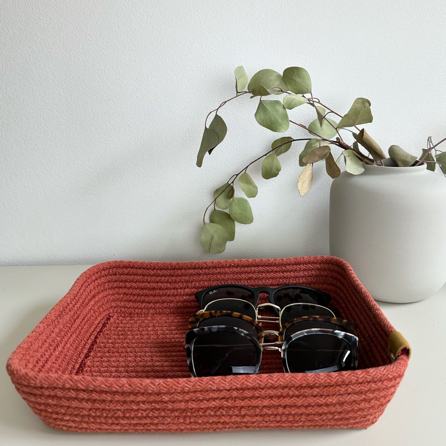 Panier Soga rectangle terracotta