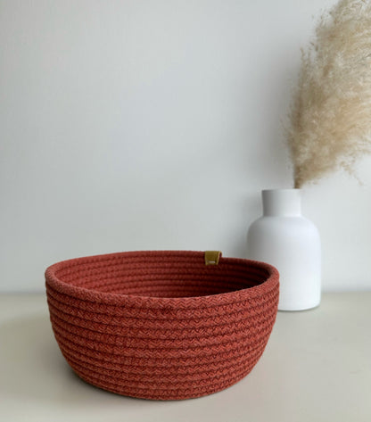 Panier Soga rond terracotta