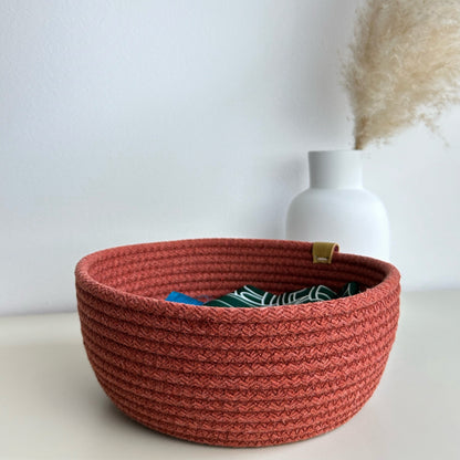 Panier Soga rond terracotta